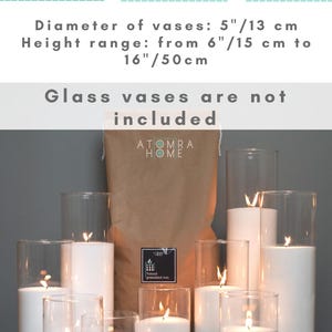 𝗔𝗧𝗢𝗠𝗥𝗔 𝗛𝗢𝗠𝗘® Candle Sand 20.5 lb/9.3 kg Pearled White & Colored Granulated Palm Wax for Wedding Centerpieces, Hurricane Vases, Event Decor with 150 Wicks