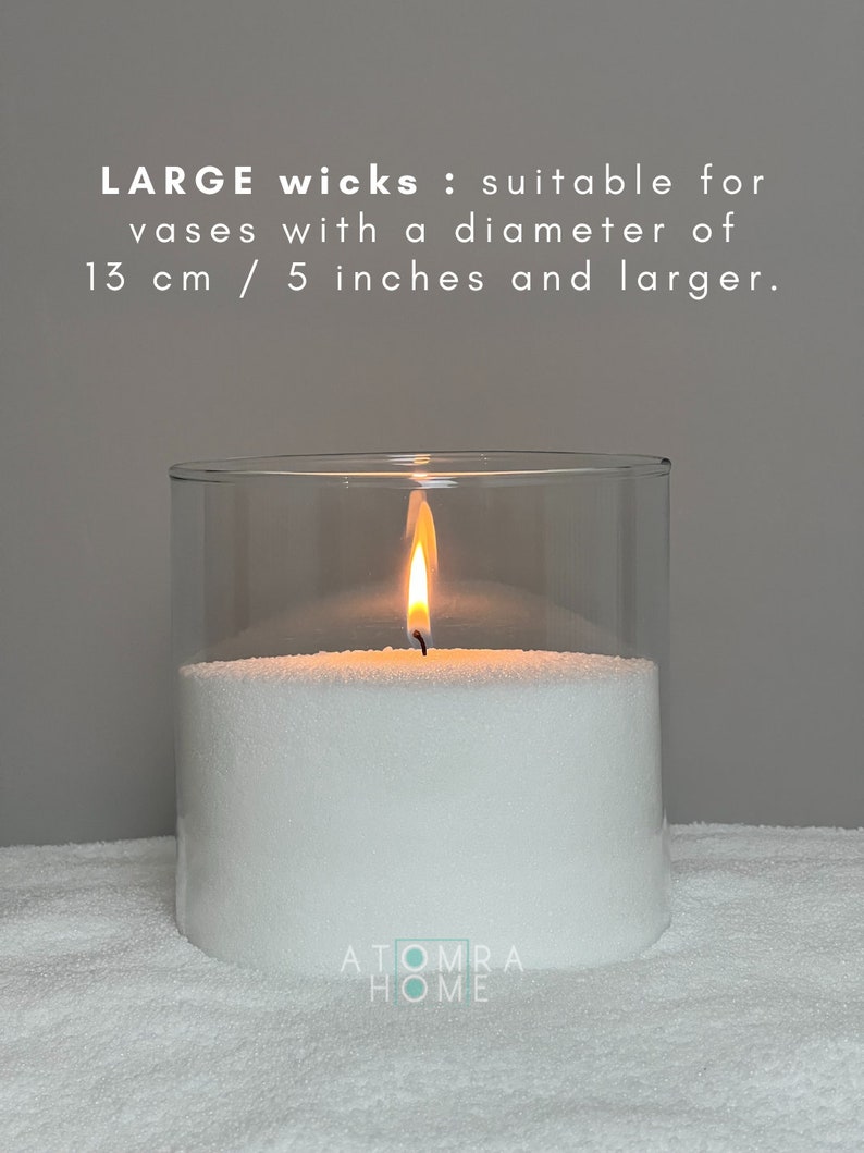Waxed Cotton Wicks For Sand Candle Making Wicks Supplies Bulk Offer For Event Planners Candle Sand Atomra Large Waxed Wicks Length 6 cm/2,5 inch