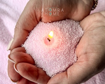 Sand Wax Candle White Sand Pearled DIY Custom Candle Wholesale Powder Gift  Candle Sand Wax Granulated Dust Wax 1,5 Kg/3.3lb 20 Wicks 6 Cm 