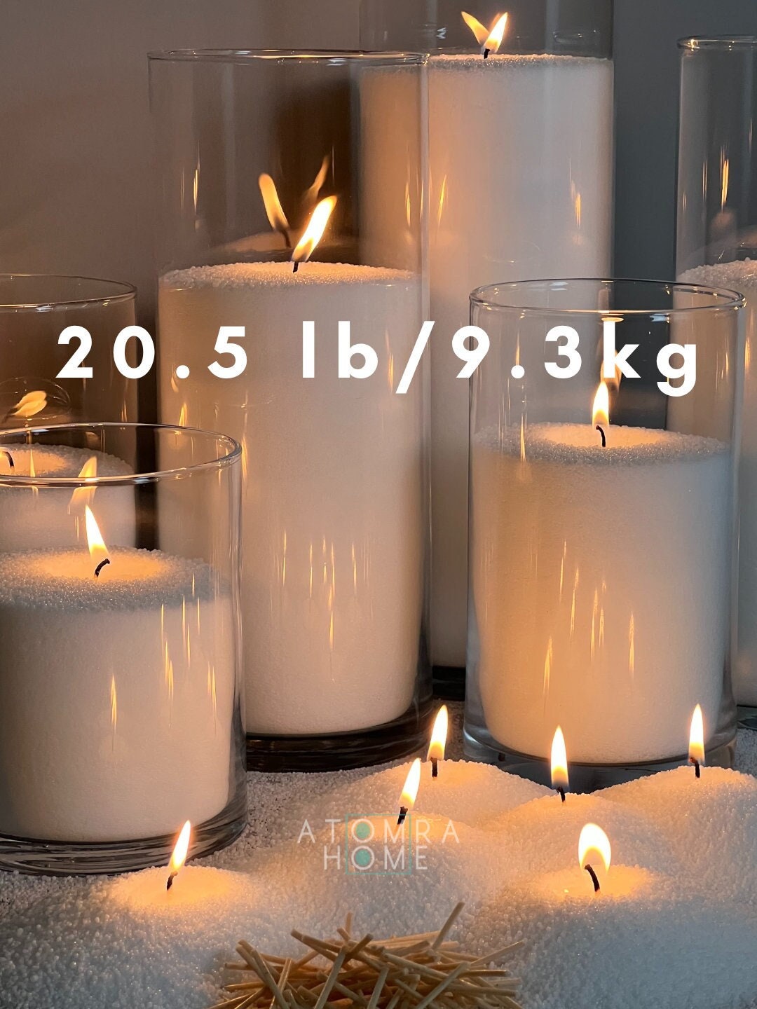 20.50lb 9.3kg Candle Sand Candle Powder Candle White Candle Sand Candles  Pearled Candle Granulated Candle Sand Wax Candle Wedding 90 Wicks -   Finland