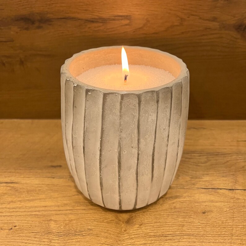 Round Cement Sand Candle Holder 1.5kg Pearled Wax 15 Wicks Etsy