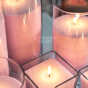 Baby Pink Candle Sand Candle Pearled Candle Unique Baby Shower Wedding Decor Centerpiece Candle Palm Wax Wholesale Bulk Wicks