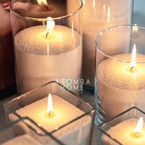 Beige Sand Wax Candle Sand Candle Pearled Candle Unique Boho Wedding Decor Centerpiece Candle Palm Wax Wholesale Bulk Wicks