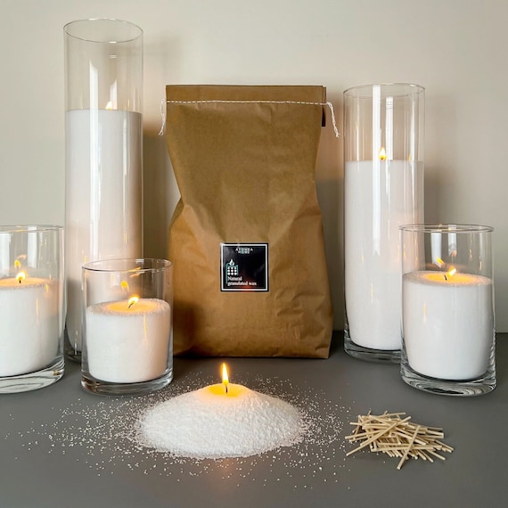 Candle Sand Wax 1.5 kg/3.3 lb + 20 wicks as a gift – ATOMRA HOME