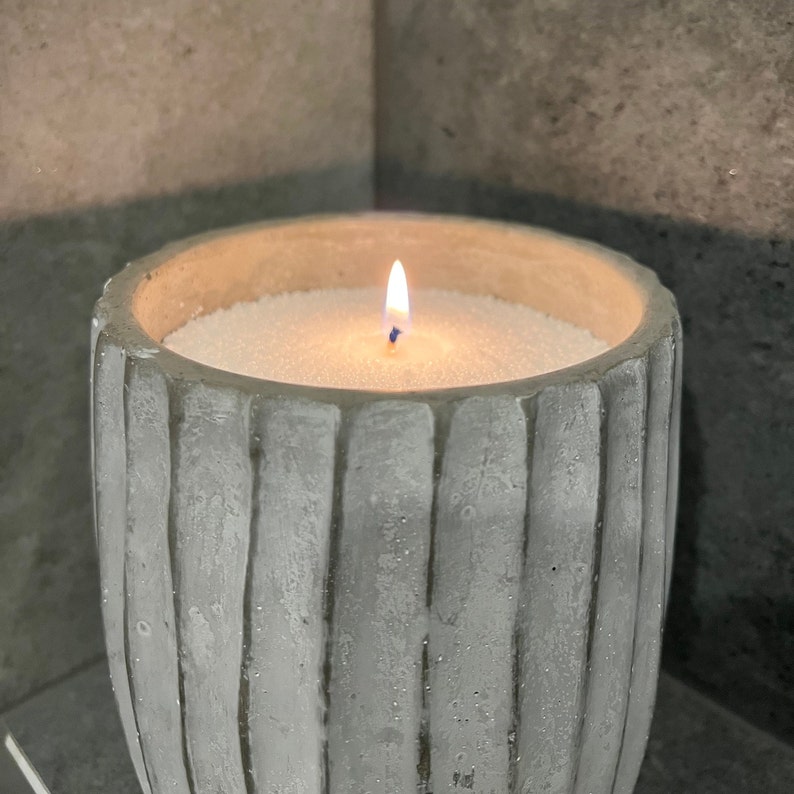 Round Cement Sand Candle Holder 1.5kg Pearled Wax 15 Wicks Etsy
