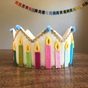 Birthday Cake Crown | Waldorf Crown | Party Hat | Birthday Tradition | Felt Crown | Customizable | Birthday Crown