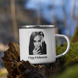 Ozzy Osbourne Portrait Zeichnung Druck Emaille Tasse