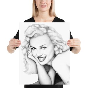Norma Jean (Marilyn Monroe) Portrait Drawing Print