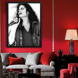 Michael Jackson Portrait Drawing Framed Print