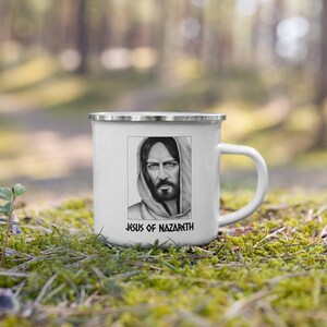 Jesus of Nazareth (Robert Powell) Portrait Drawing Print Enamel Mug