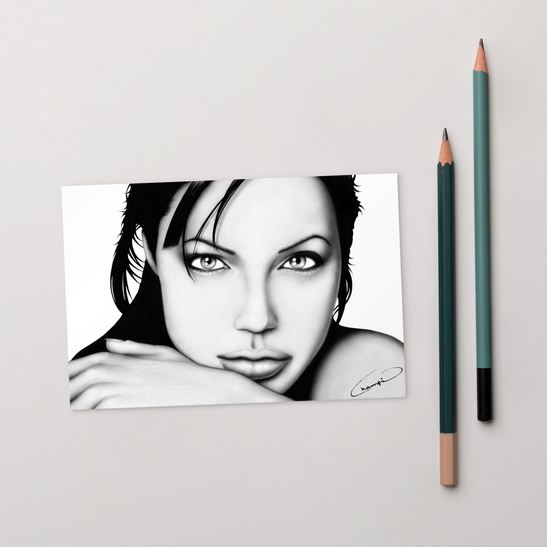angelina-jolie-portrait-drawing-print-standard-postcard-etsy