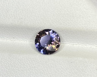 Natural Zoisite Tanzanite Gemstone, 1.20 Carat Round Cut
