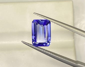 Natural Tanzanite Gemstone, AA Octagon Cut, 2.15 Carat