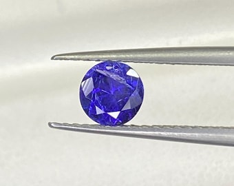 Royal Blue Tanzanite Gemstone | 0.70 CT Round Inclusion Size 5.15 MM