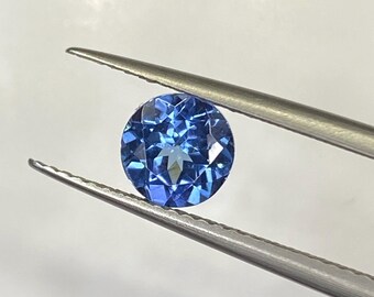 Sky Blue Tanzanite Gemstone, Round Cut (6mm, 1.10 Ct)