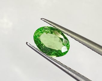 Natural Tsavorite Garnet – Vivid Green Oval Cut – 0.60 Ct Loose Gemstone