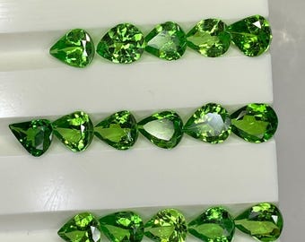 Natural Tsavorite Pear Stone: 4.50 Carat Green Garnet, 4x5 mm