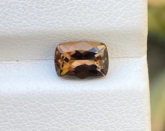 Golden Tanzanite Gemstone | 1.25 Ct Long Cushion Cut, December Birthstone