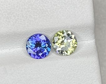 Natural  Tanzanite Stones, Blue & Greenish Color 1.65 Carat, Round cut 6 . 6.10 mm