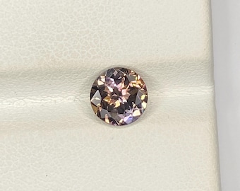 Natural Zoisite Tanzanite Gemstone, 1.30 Carat Round Cut, 7mm