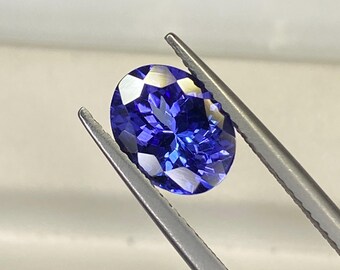 Natural Tanzanite Square Cushion Gemstone | 2 Carat AA+ Color, December Birthstone