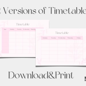 Pink Printable PDF Planner Bundle Hourly Daily Planner | Etsy