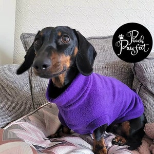 Luxury Custom made Dachshund Fleece Jumper by Pooch Pawfect Etsy