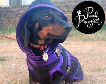 Luxury Custom-made Dachshund Raincoat Jacket by Pooch