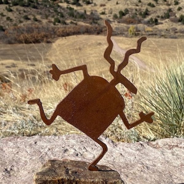 Running Antelope Petroglyph Statue