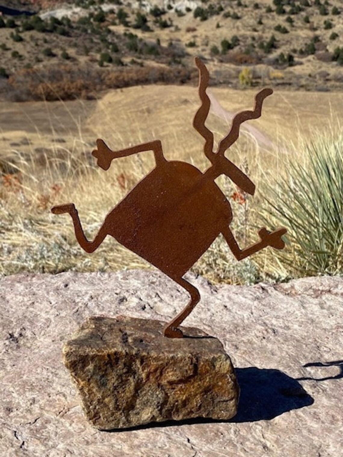 Running Antelope Petroglyph Statue - Etsy