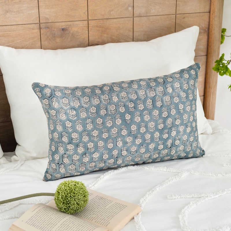 Light Blue Lumbar Pillow - Etsy