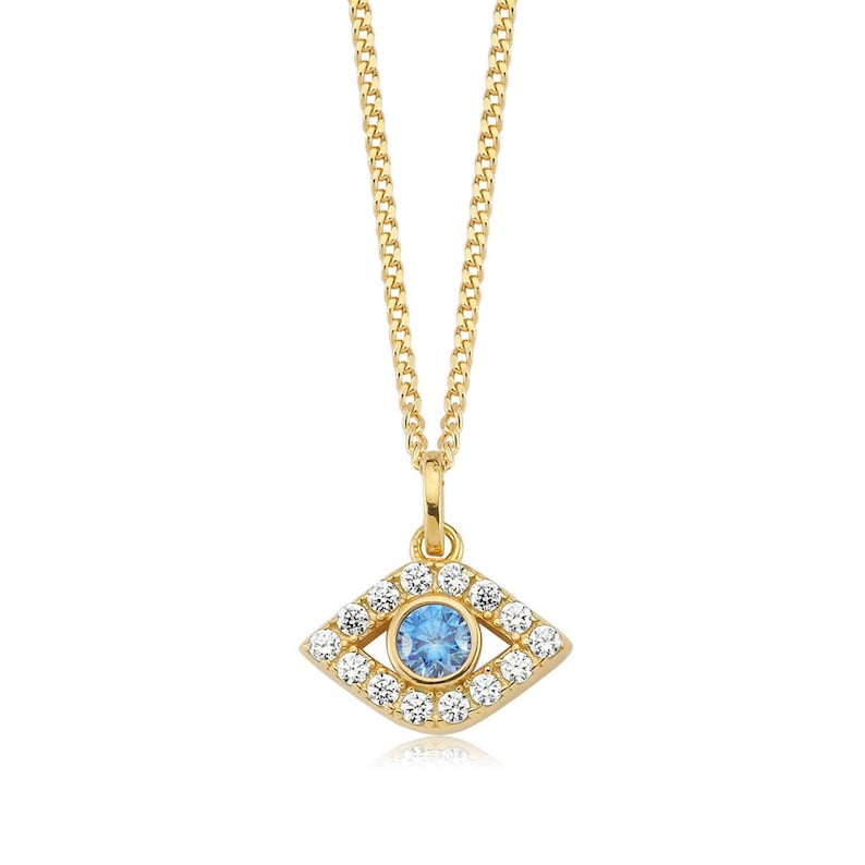 Evil Eye Necklace Sterling Silver Gemstone Handmade Jewelry - Etsy
