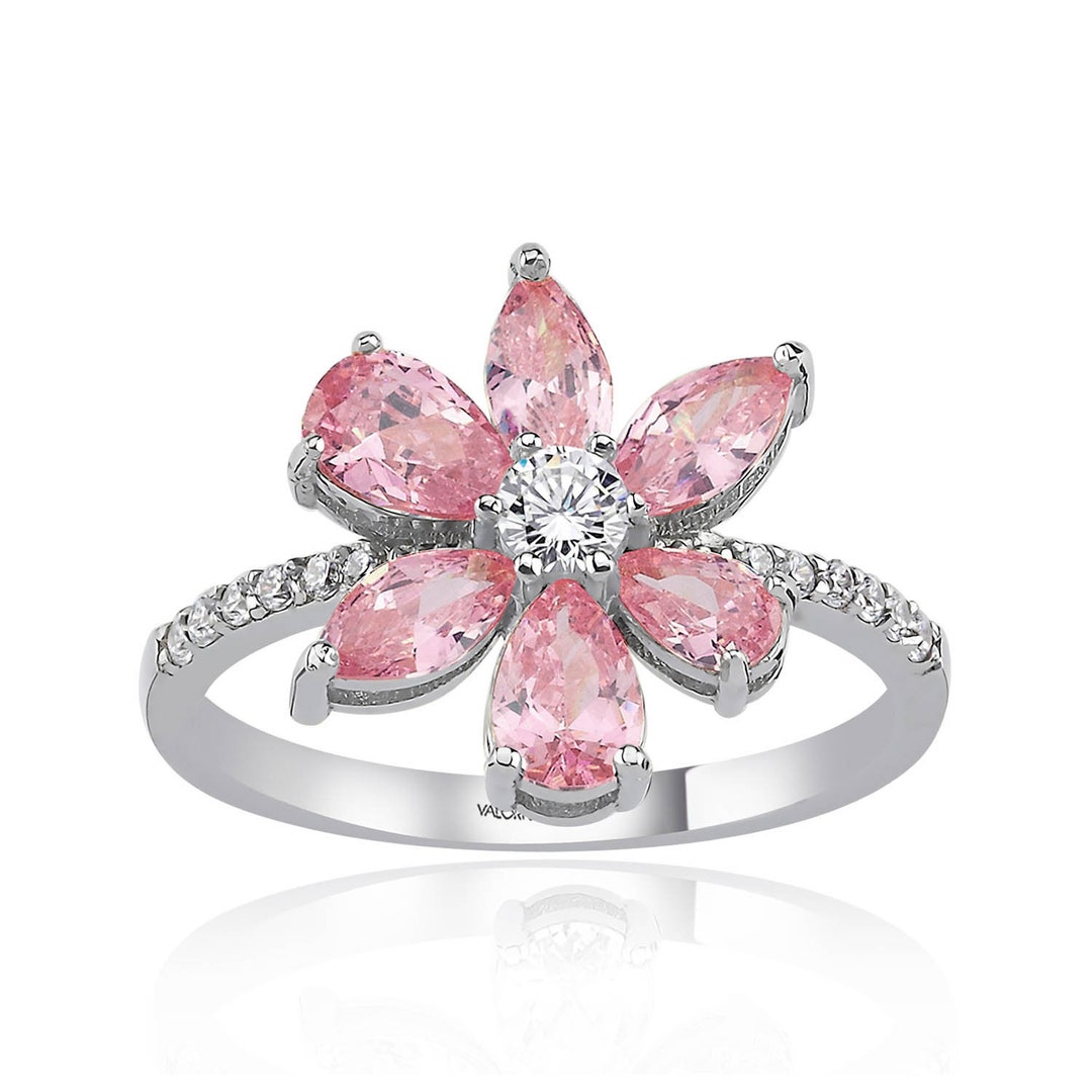 Pink Floral Flower Eda Ring Graduation Gifts Handmade Jewelry - Etsy UK
