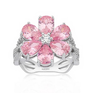 When you look this handmade crafted ring, u can feel the soul,  the energy that is reflecting  yourself. Gemstones are marvelous, pink color makes it very elegant, emotional, pretty, dainty. I can confess that, it is the absolute perfection of pink.