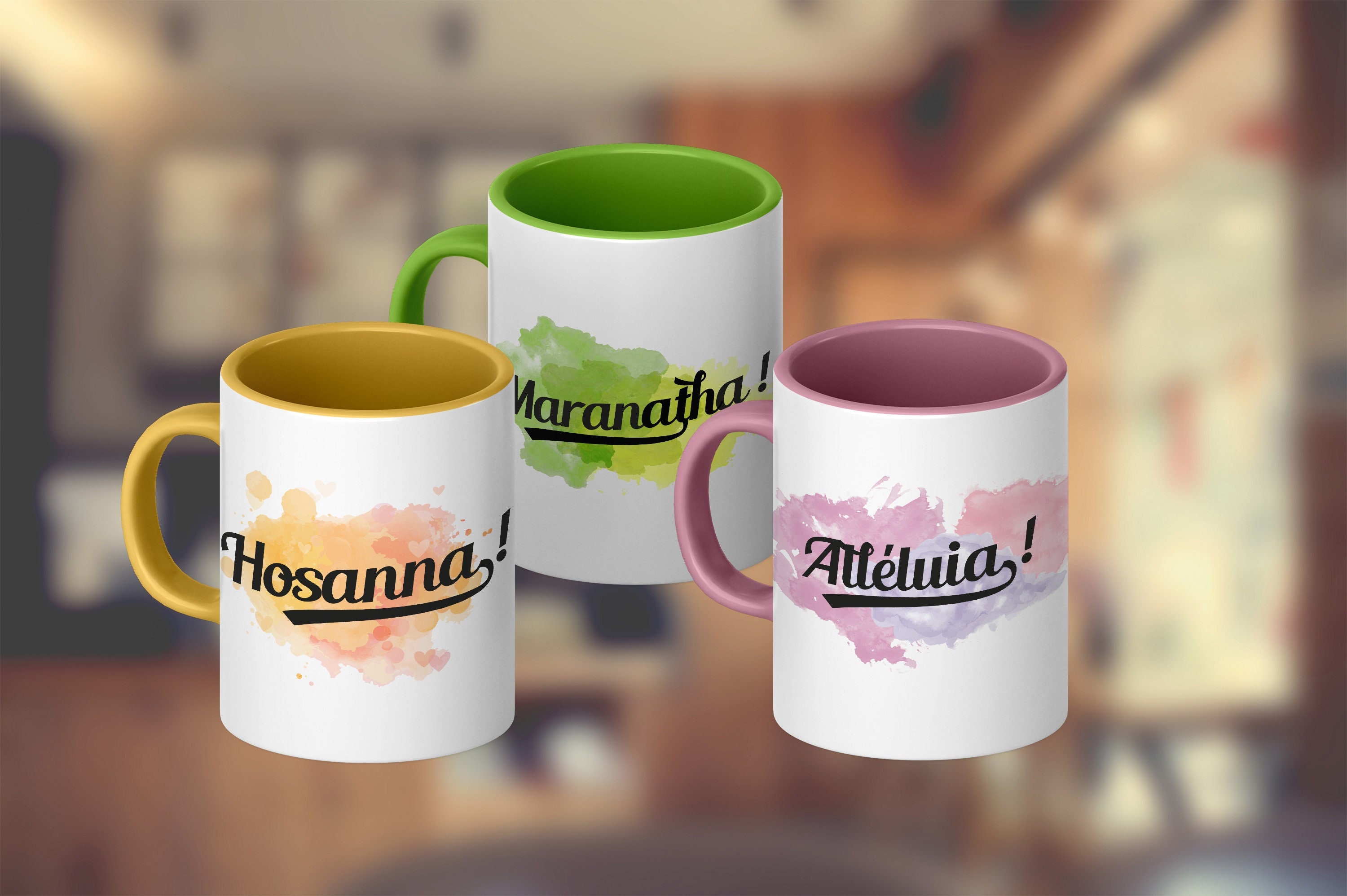 Ceramic Mug Hallelujah/Hosanna Maranatha - Free Shipping