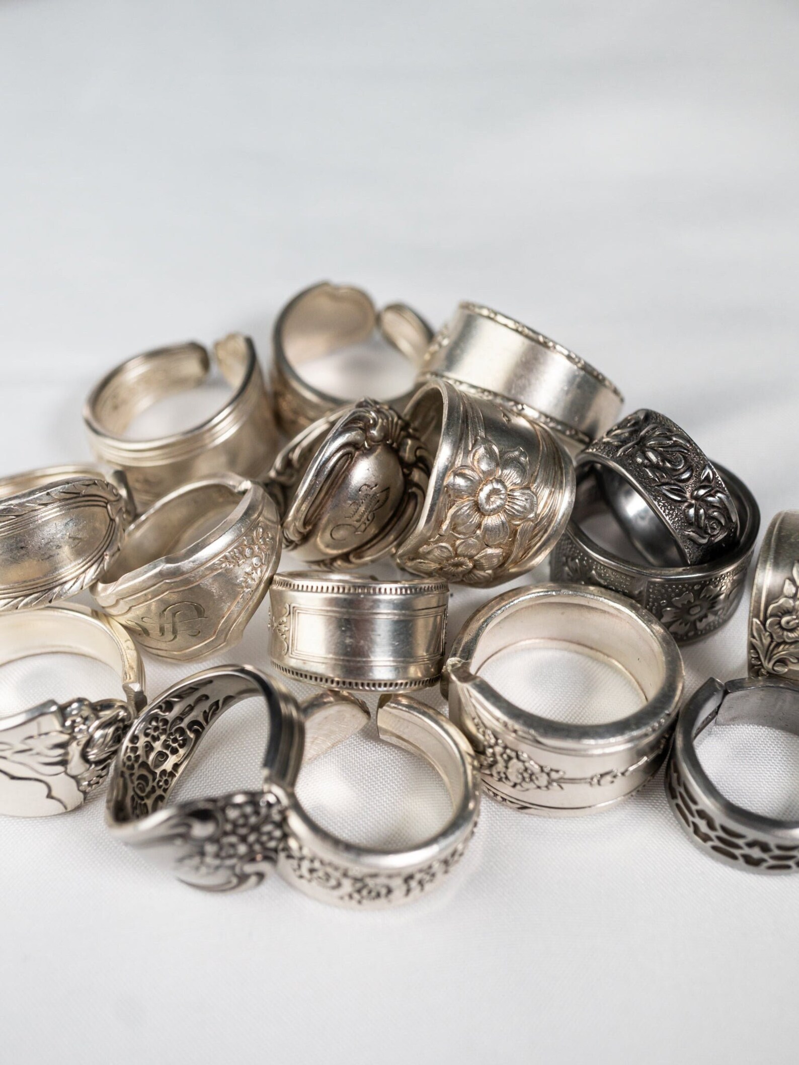 BULK SPOON RINGS Engraved Spoon Ring Lot 150 Set Statement Etsy