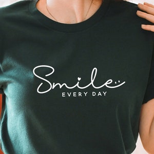 Smile Svg, Smile Every Day SVG, Be Kind Svg, Motivational SVG, Girly Svg, Inspirational, positive, Cricut and Silhouette cut file svg png zdjęcie 1