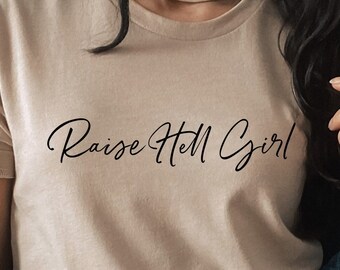 Raise Hell Girl Svg, Boho Svg, Retro Boho Hippie Svg, Boho Cut File, Girl Shirt Svg, Boho Shirt Design, Boho Cut file, SVG, PNG, EPS