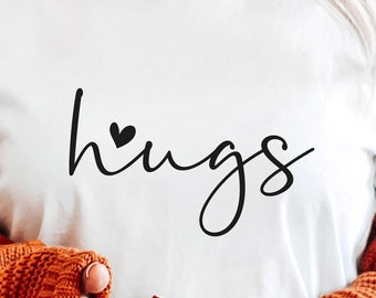 Hugs Svg, Valentine SVG, Heart Svg, Valentine Day Svg, Valentine Shirt Svg, Valentine's Day Cut File, Love SVG For Cricut, Svg for shirt