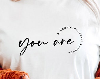 You Are Strong SVG: Christian Bible Verse, Cricut Silhouette Cut File (Digital Download)