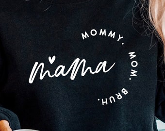 Mama Mommy Mom Bruh SVG: Mother's Day Shirt Design (Digital Download)