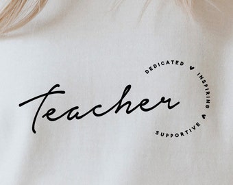 Teacher SVG: One Loved Teacher, Appreciation Gift (Digital Download)