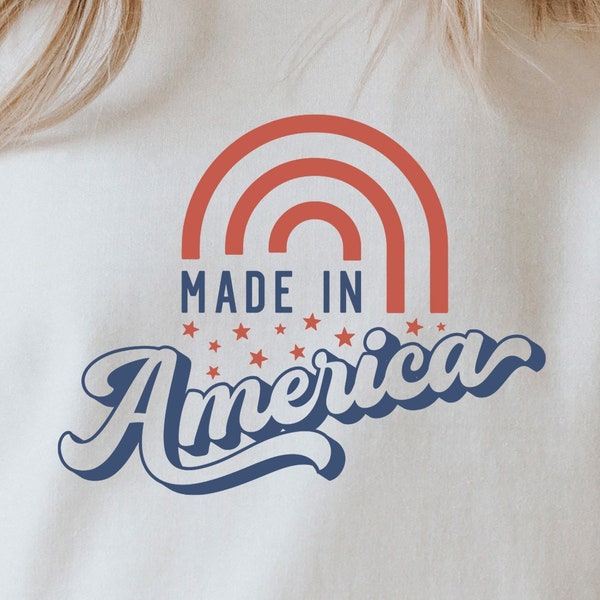 Made in America SVG, 4th of July Svg, Independence Day Svg, Fourth of July Svg, USA Patriotic Svg, Shirt Svg, USA Shirt Svg, Cricut Files