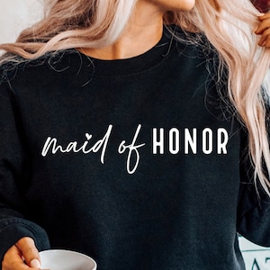 Maid Of Honor SVG: Bridal Party Shirt Cut File (Digital Download)