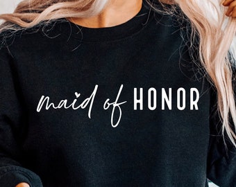 Maid Of Honor SVG: Bridal Party Shirt Cut File (Digital Download)