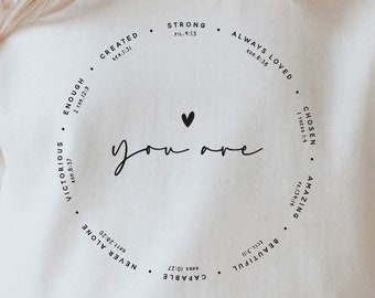 You are Strong SVG PDF PNG, Enough Svg, Inspiration Svg, Bible Quote Svg, Bible Verse Svg, Christian Svg Cut Files for Cricut & Silhouette