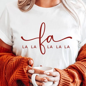Fa la la svg png, chemise de Noël svg, fichier Santa svg, fichier de citation de signe d’hiver, tasse à café svg, sublimation, fichier santa cricut