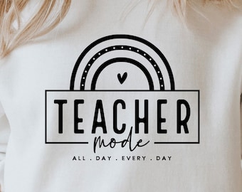 Teacher Mode SVG: Funny Teacher Shirt Design (Digital Download)