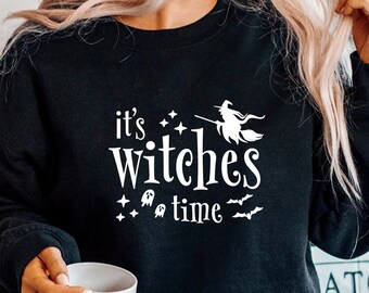 It's Witches Time SVG PNG PDF, Funny Halloween Svg, Sarcastic Svg, Halloween Shirt Svg, Mom Witch Svg, Witches Svg Dxf Eps Png for Cricut