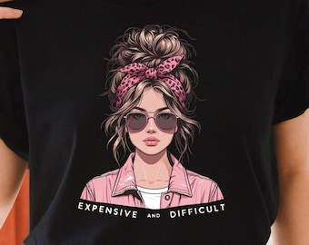 PNG costoso e difficile, design di sublimazione femminile bellissimo e divertente, Png preppy, Png femminile divertente, Png di risposte costose e difficili